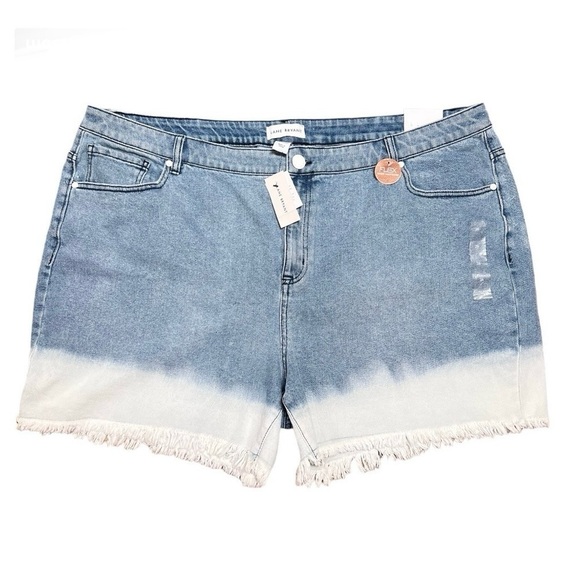 Lane Bryant Ombré Mid Rise Girlfriend Shorts Flex Magic Waistband Size 26 NWT - Picture 11 of 11